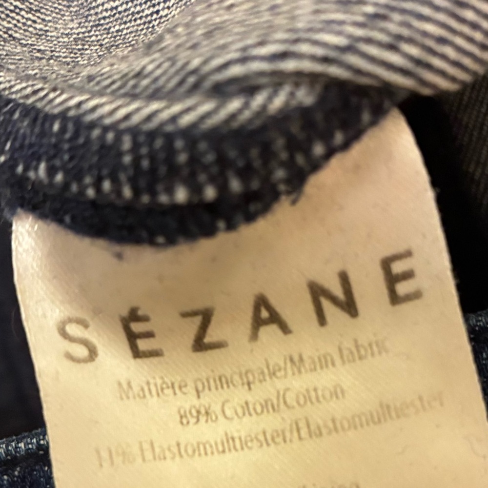 Sezane PARISIEN Denim sailor denim Size 36 EU / 4 US *button replaced* see pics - Picture 10 of 10
